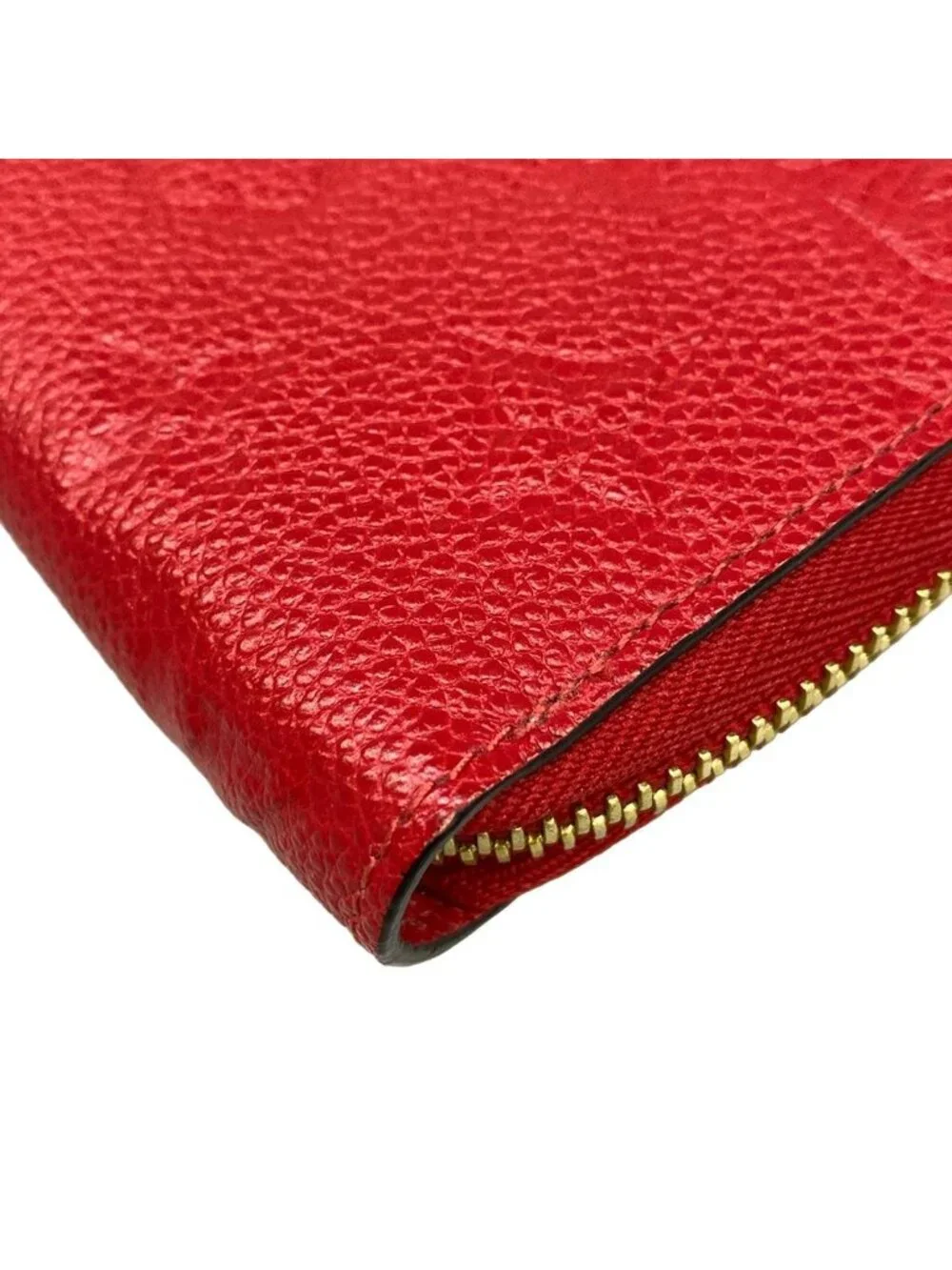 Louis Vuitton Wallet Monogram Empreinte Zippy Scarlet Leather Cowhide